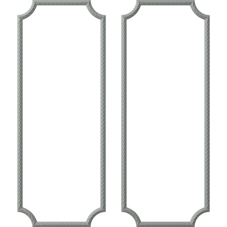 Ekena Millwork 28-in. W x 72-in. H Reeded Acanthus Leaf Panel Moulding Kit Double Panel PMLKJA28X72B